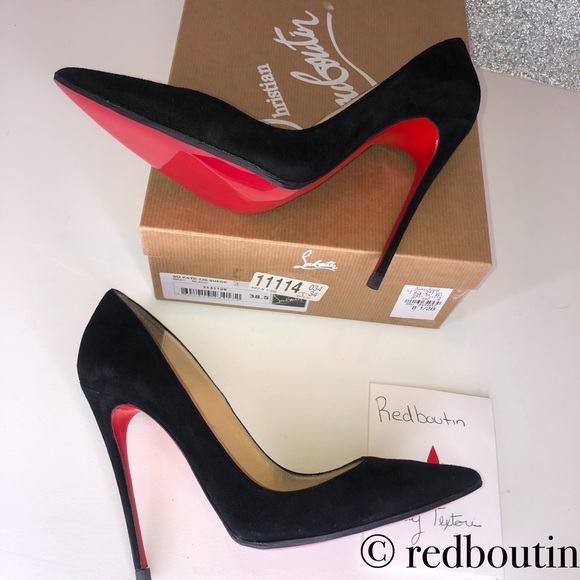 👠SOLD👠 so kate Black Suede 120mm Louboutin W/ - Picture 7 of 8